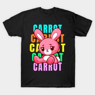 Pink Bunny | Bunny Carrot Lover | Rabbit Carrot T-Shirt